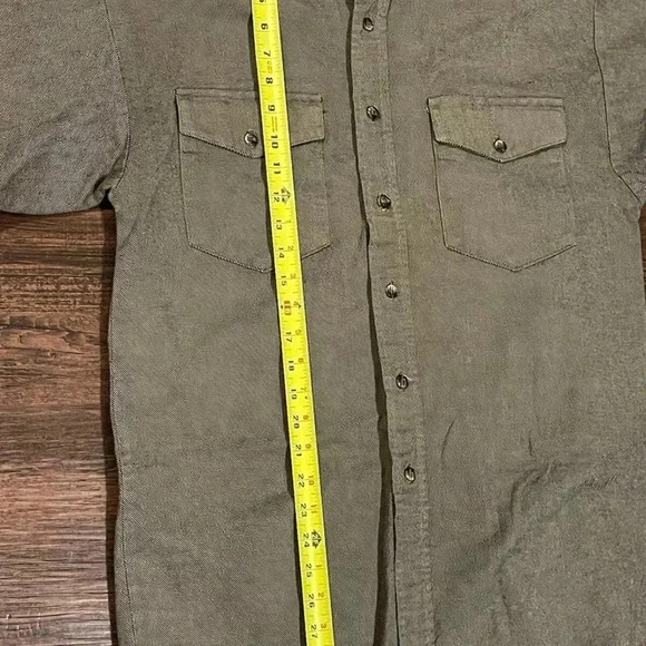 Panhandle Slim Men’s Western Brown Tan Long sleeve Button‎ Down 15.5 34 - Picture 7 of 8